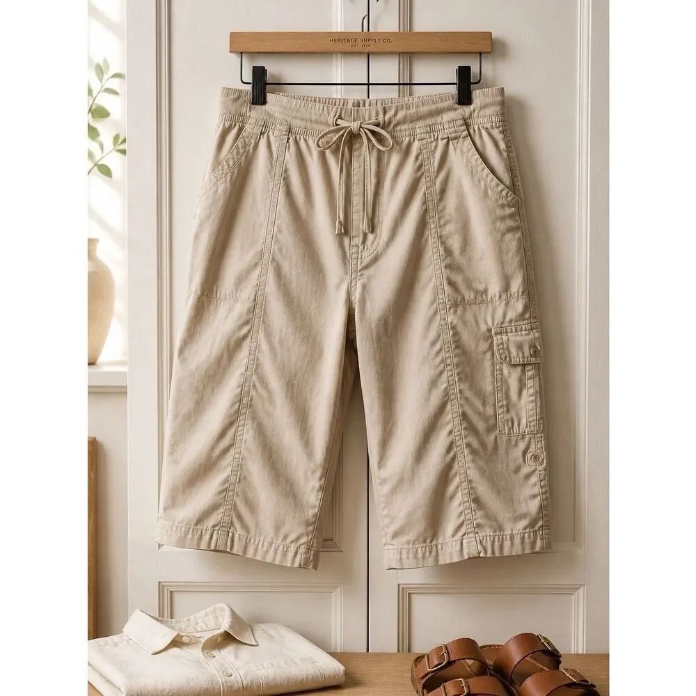 Women’s Tan Cargo Shorts Size 14P